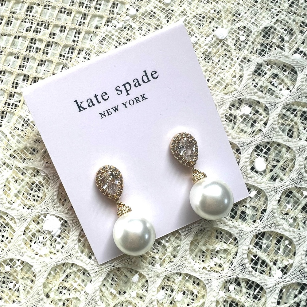 Kate Spade Crystal and Pearl Earrings